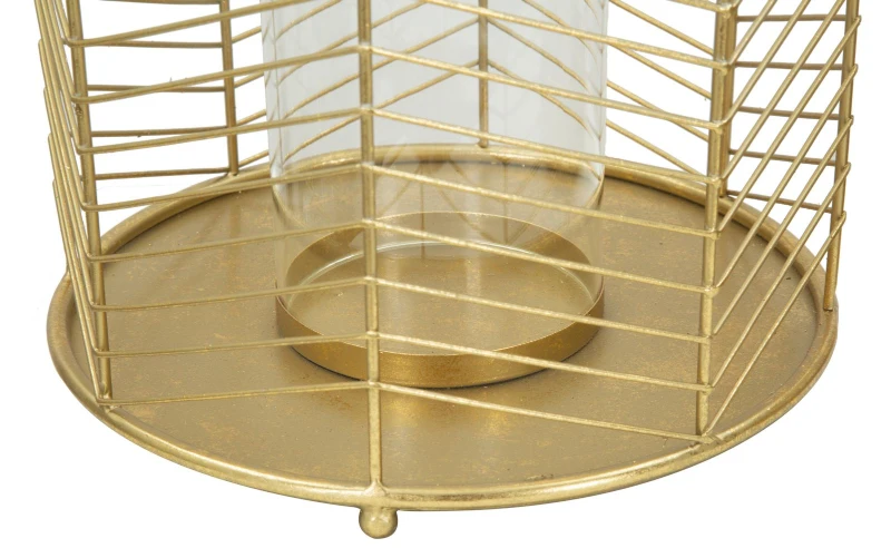 Porta Candela Glam Ring Coppia Cm Ø 23.5X25-19X24