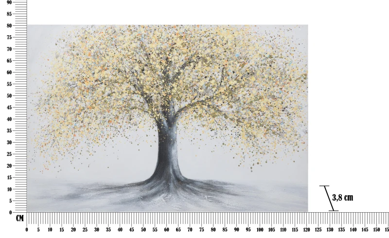 Dipinto Su Tela Tree Simple -B- Cm 120X3,8X80