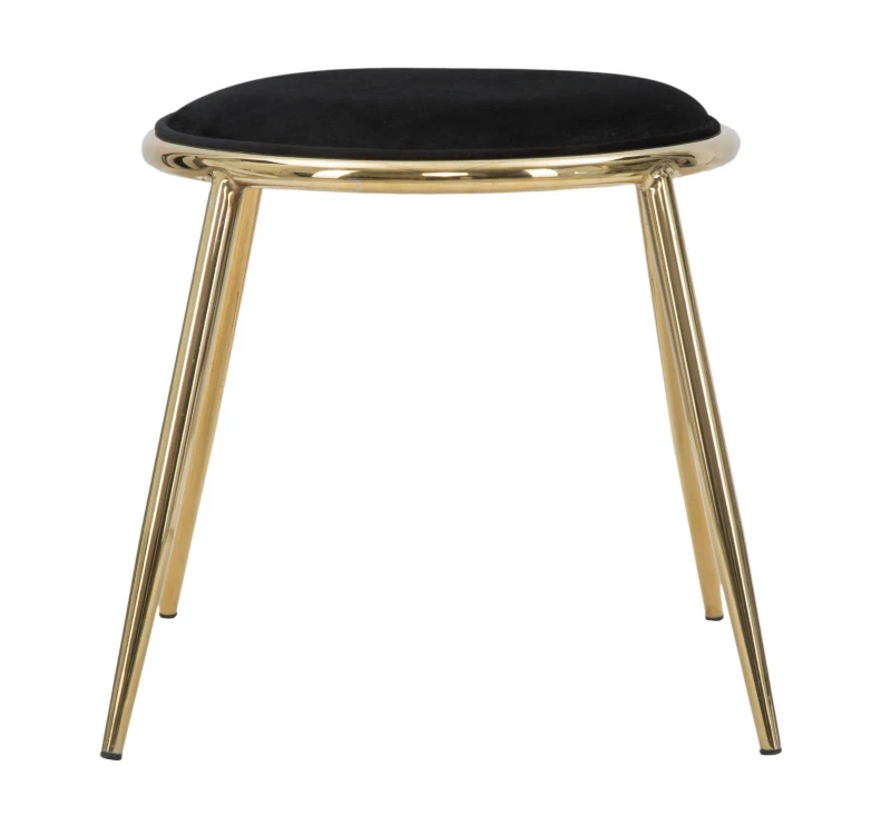 Sgabello Glam Emily Nero Cm Ø 45X45 (Misura Gambe Cm 45)