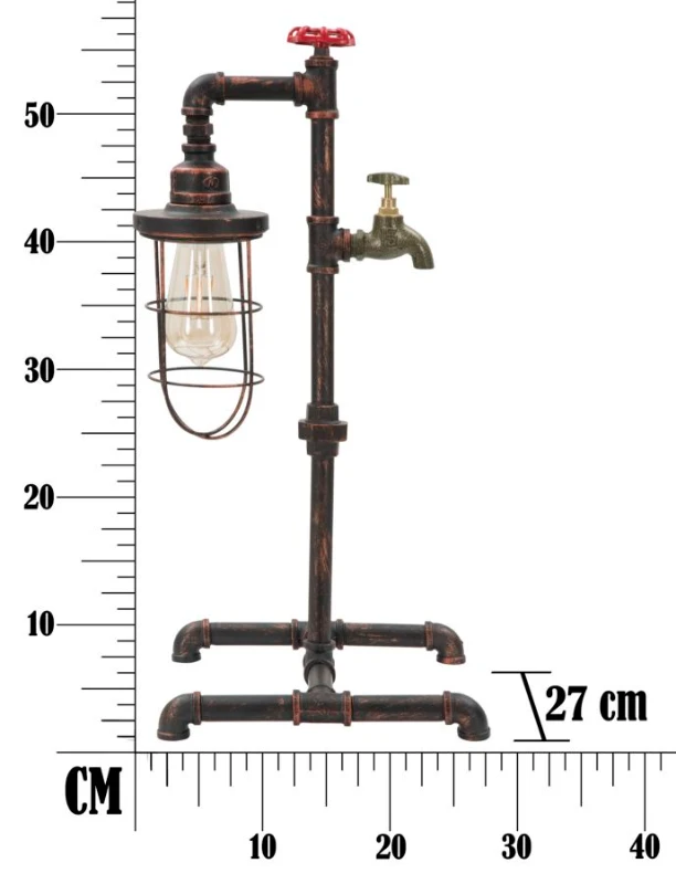 Lampada Da Tavolo Manhattan/Cage Cm 27X27X56