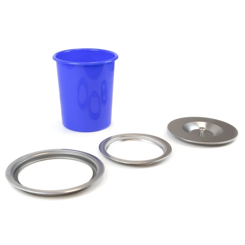 Emuca Pattumiera da incasso Recycle per piano cucina, 8 litri, Acciaio inossidabile