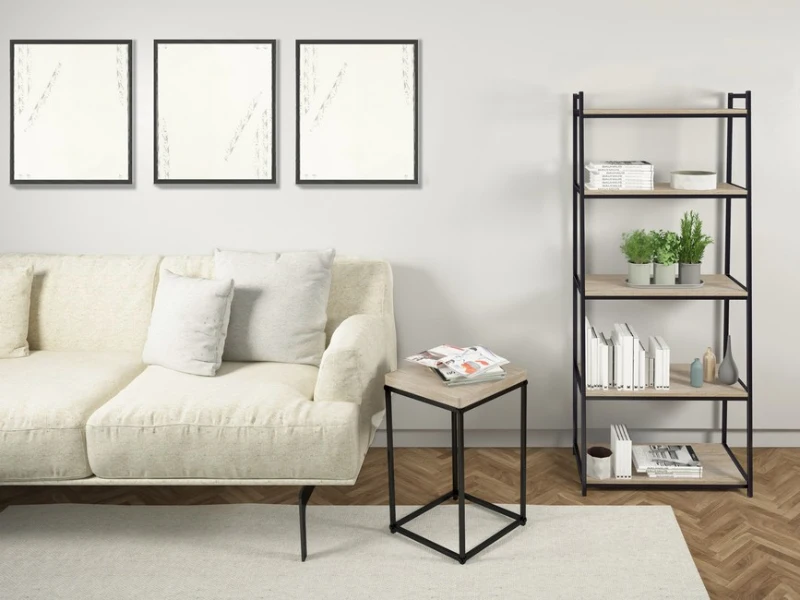 Homemania Libreria Pictor Nero, Legno W60xD30xH140 cm