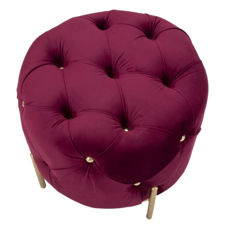 Puff Diamond Glam Bordeaux Cm Ø 45X40