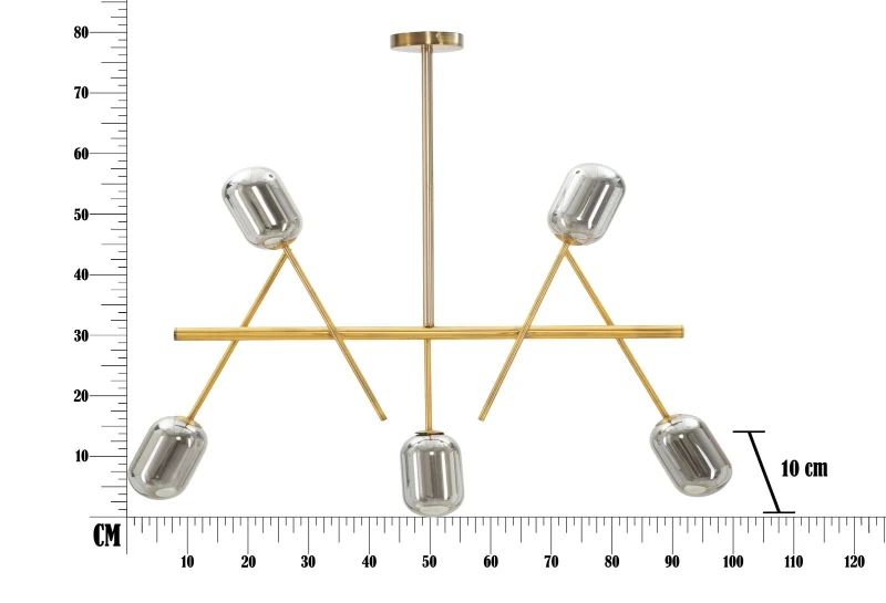 Lampadario Glam Galaxy Cm 100X10X80