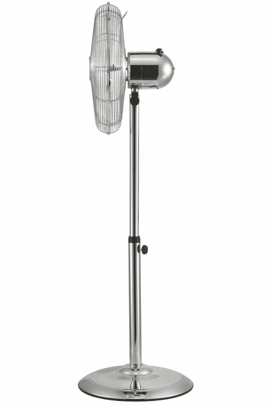 Kooper Ventilatore Cromato 40 Piantana H 130 Base Tonda