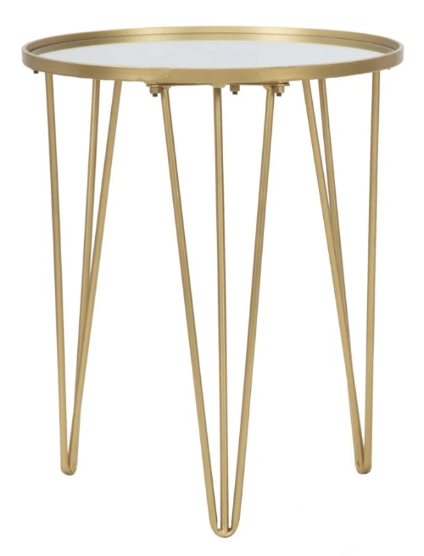 Tavolinetto Da Caffe' Glam Gold/Mirror Cm Ø 40X49