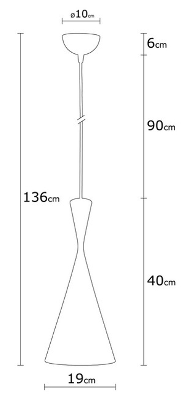 Homemania Lampada A Sospensione Metal Black W36xD36xH136 cm Nero, Oro