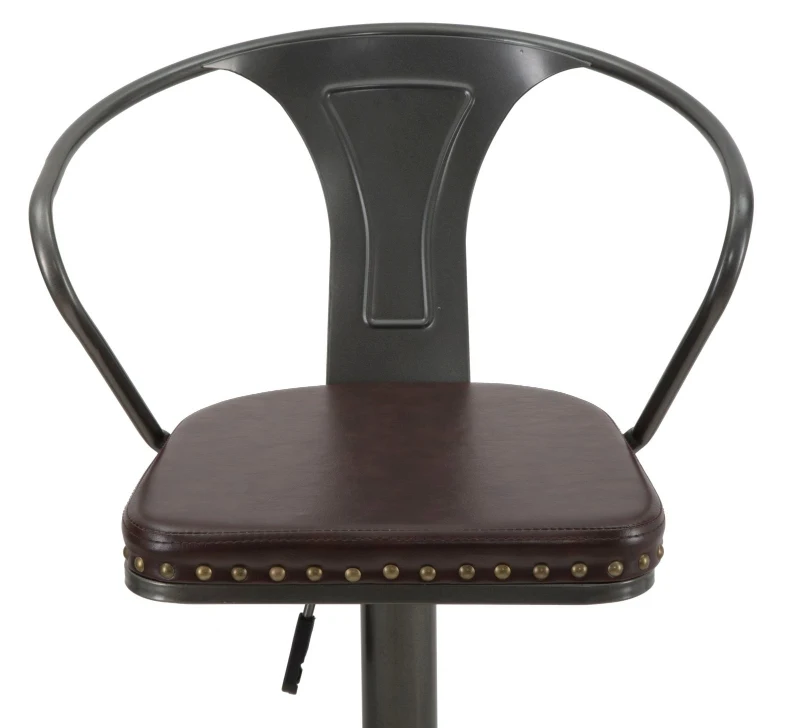 Sgabello Imbottito Detroit Cm 51X48X86-108