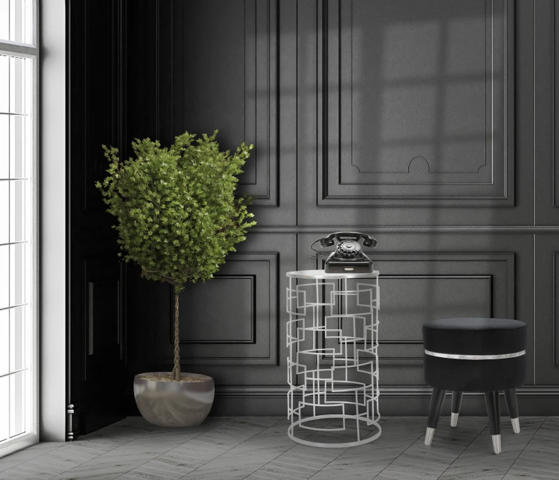 Tavolino Porta Telefono Ice Cm Ø 40X70 