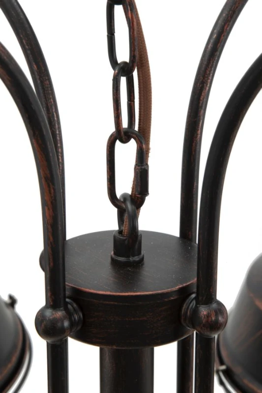 Lampadario Bronks 4 Luci Cm  80X80X40 (Catena Cm 80)