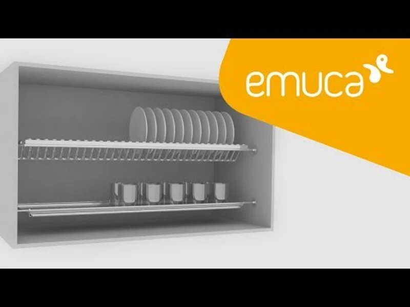 Emuca Scolapiatti per moduli da cucina 1000 mm in acciaio inossidabile