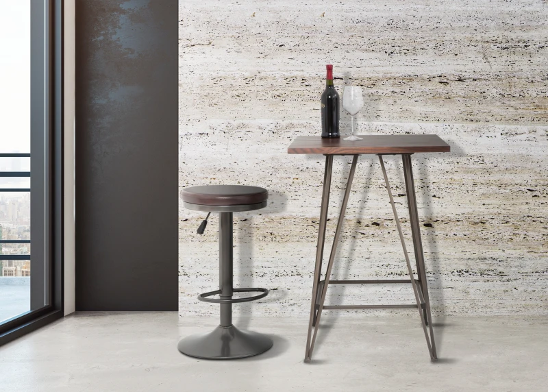 Sgabello Imbottito Round Ø Cm 38X60-82