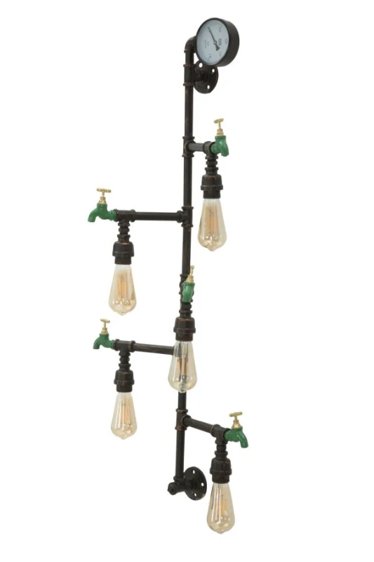 Lampada Da Muro Manhattan 5 Luci Cm 50X30X105