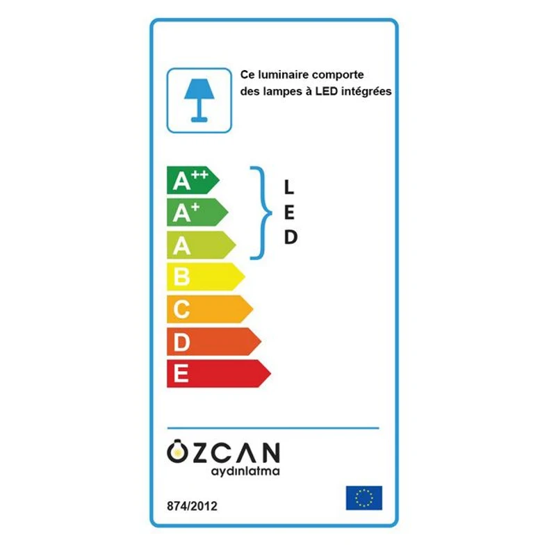 Homemania Faretto Arge W13xD13xH11 cm Bianco
