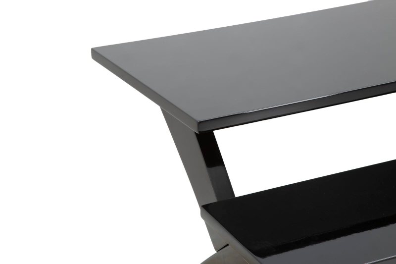 Tavolinetto 2 Livelli Nero Cm 60X60X60 