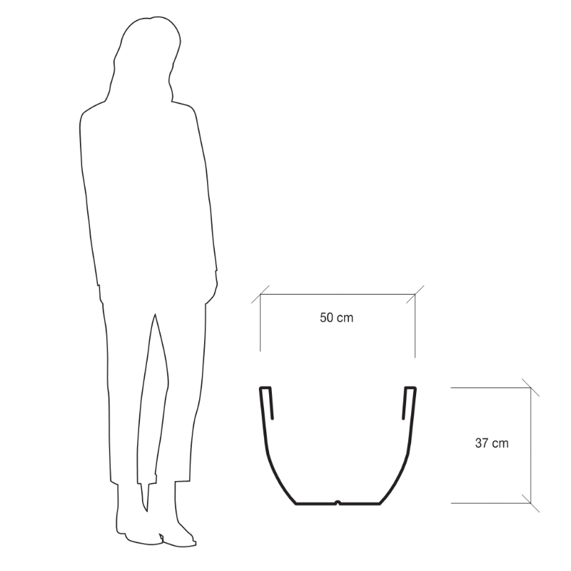 Farmet New Orione Vaso Cm 50 Lilla ø 50x37 h