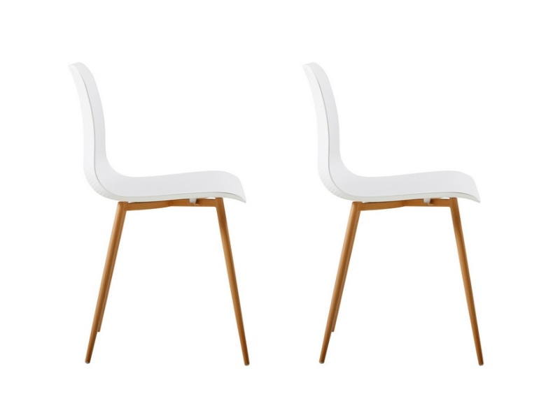 Homemania Set di 2 Sedie Polaris Bianco, Legno