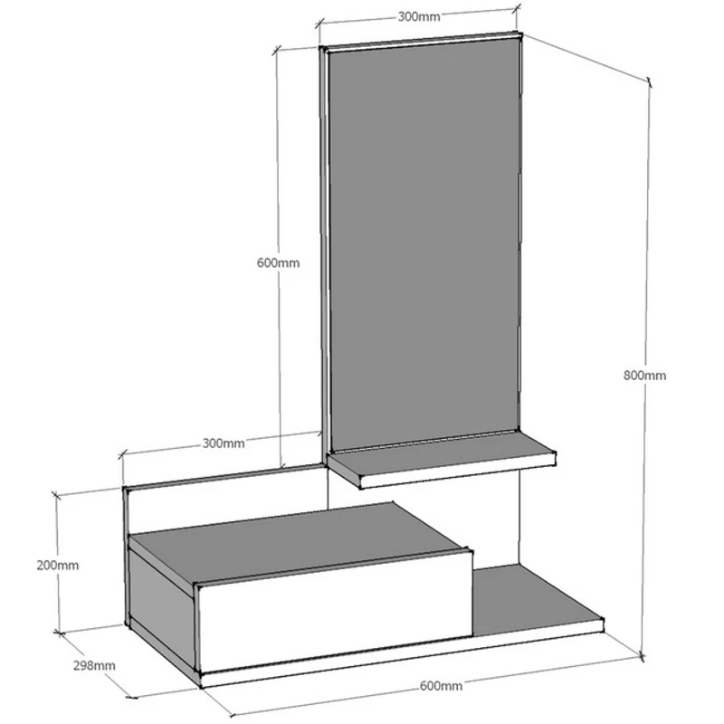 Homemania Mobile Ingresso Mode W60xD29,8xH80 cm Bianco