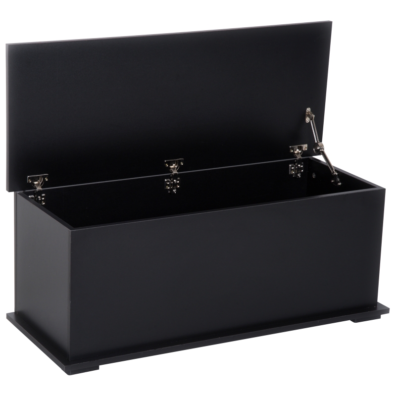 HOMCOM Storage Box Chest Trunk, 100Lx40Wx40H cm Chipboard-Black