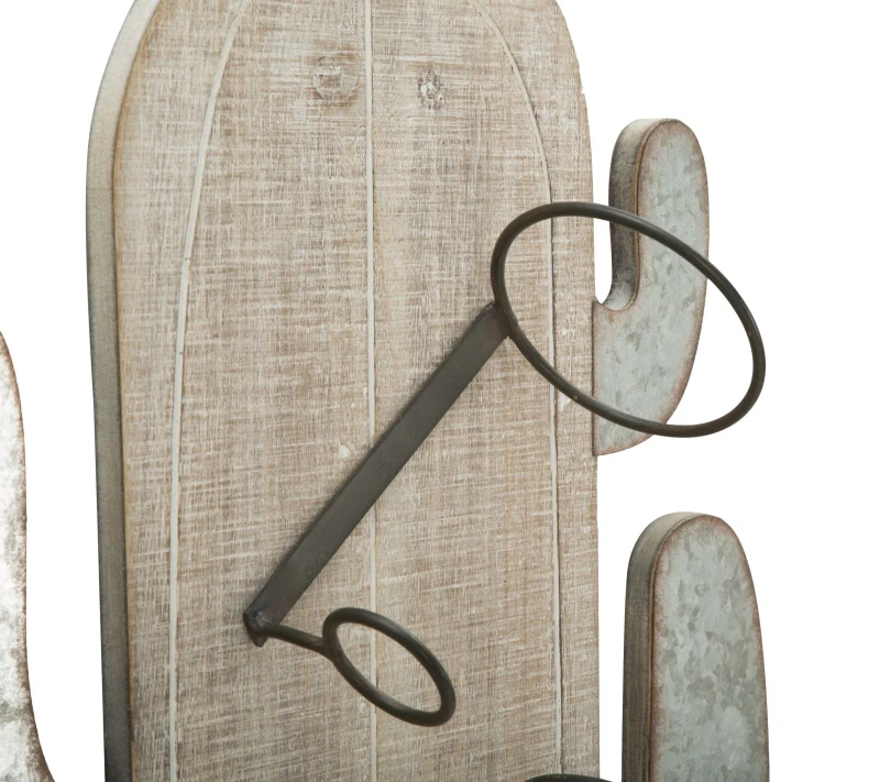 Porta Bottiglie Da Muro Cactus Cm 46X12X96