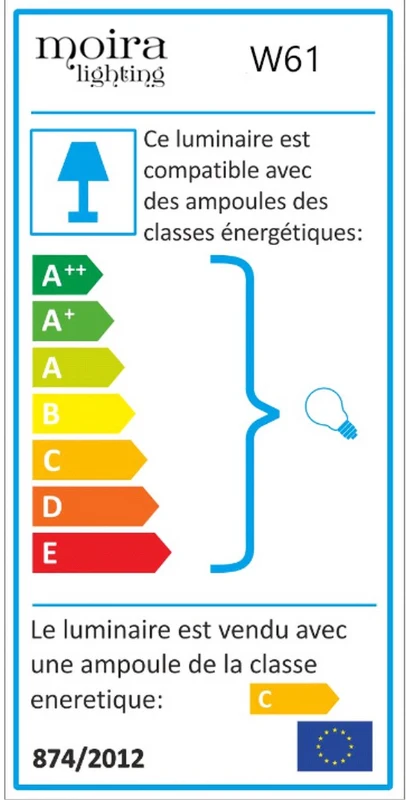 Homemania Xilof Lampada A Parete Rame W14xD36xH40 cm