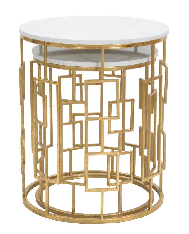 Tavolinetto Cube Coppia Cm Ø 46X55-39X48