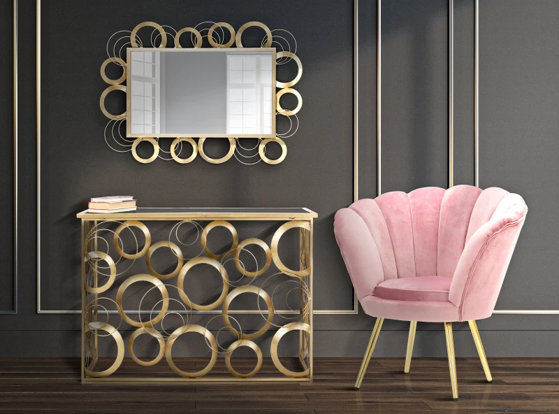 Poltrona Vienna Rosa Cm 85X70X88