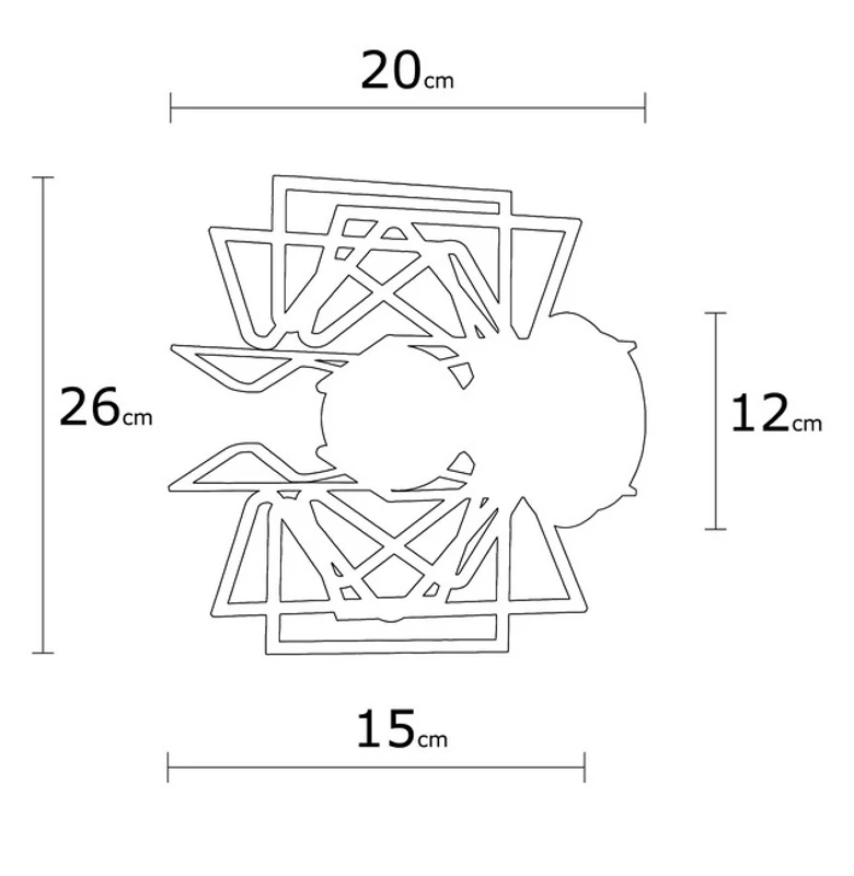Homemania Lampada A Parete Radius W15xD20xH26 cm Bianco