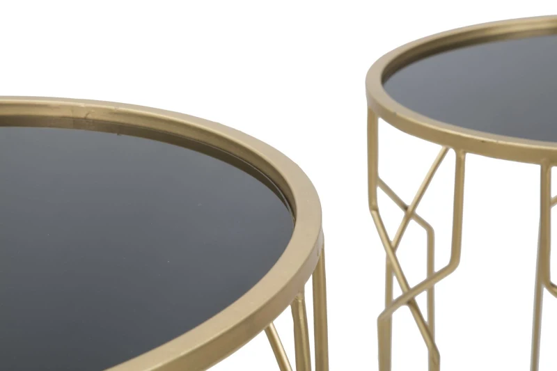 Tavolinetti Glam Lignes Tris Cm Ø 40X63-35X57.5-30X53.5