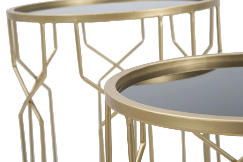 Tavolinetti Glam Lignes Tris Cm Ø 40X63-35X57.5-30X53.5