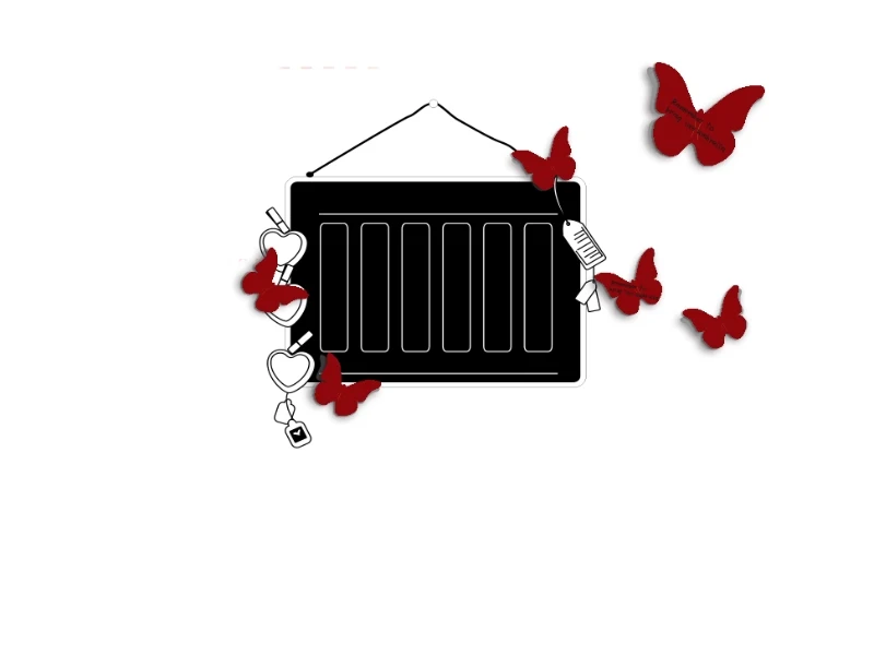 Sticker Da Muro Scrivibile Hanger Cm 64X70 