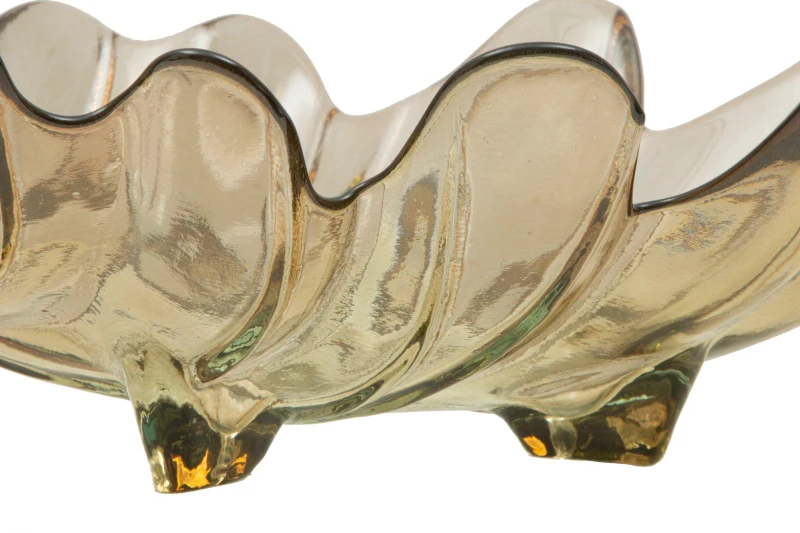 Svuota Tasche Vetro Riciclato Leaf Cm  33X20X11 (Made In Spain)