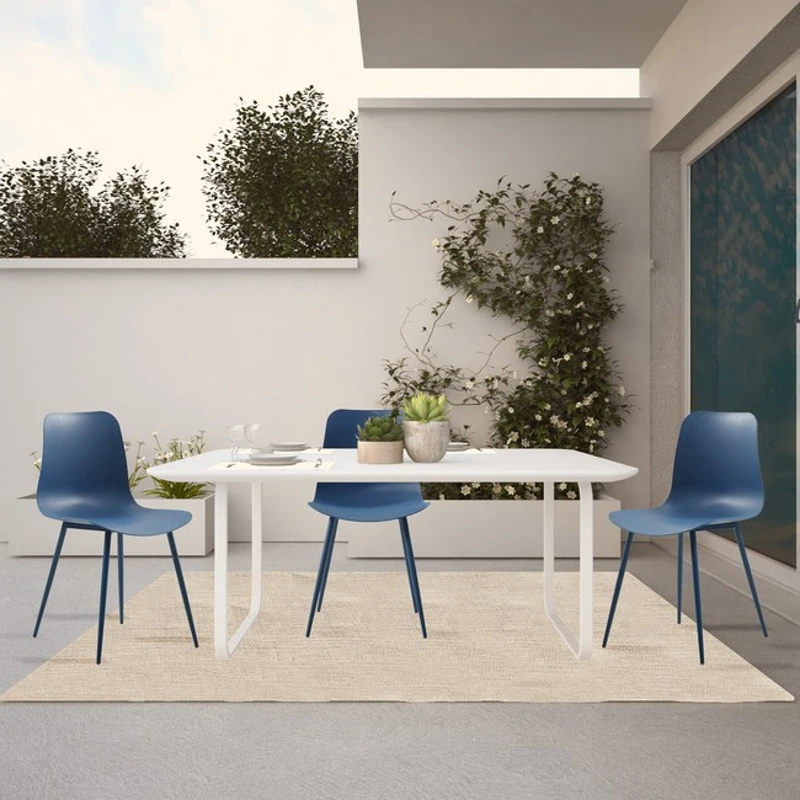 Homemania Set di 2 Sedie Polaris Blu Scuro