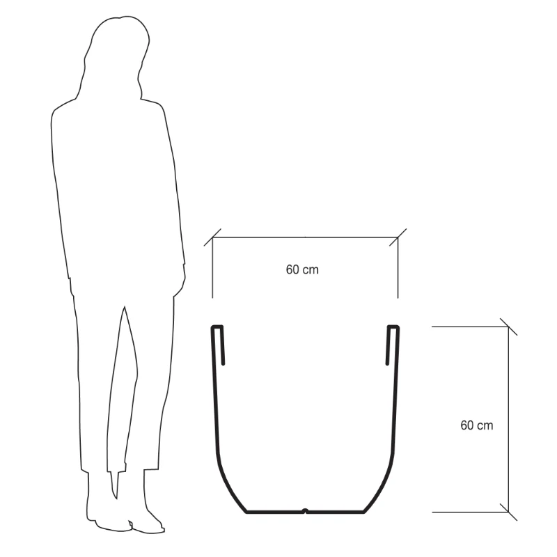 Farmet New Orione Alto Vaso Cm 60 Verde Fluo ø 60x60 h