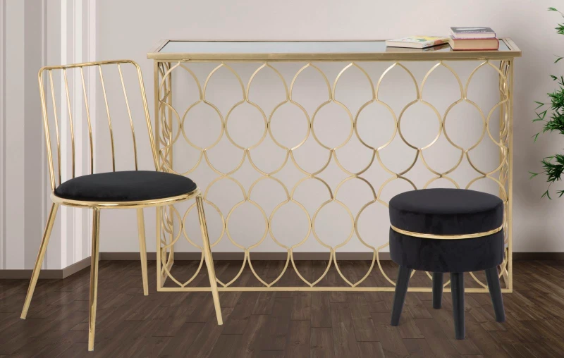 Sgabello Paris Nero Cm Ø 35X40.5