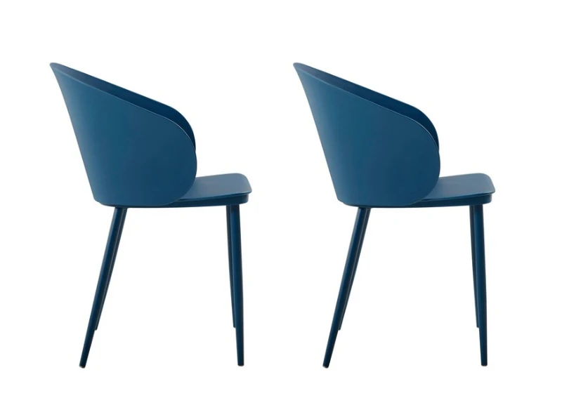 Homemania Set di 2 Sedie Dalis Blu Scuro