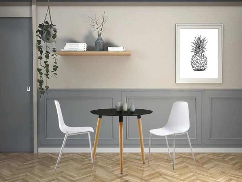 Homemania Tavolo Diamond Nero W80xD80xH72,5 cm