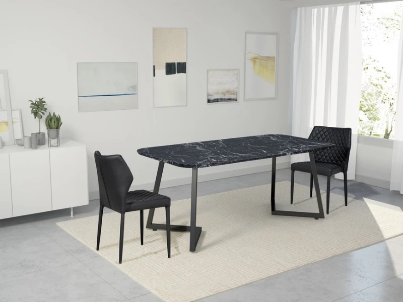 Homemania Tavolo Tribus W180xD90xH76 cm Bianco, Nero