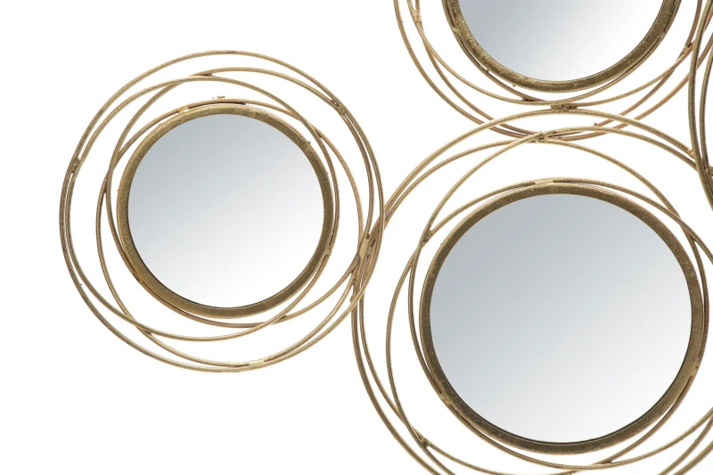 Pannello/Specchio Gold Round Cm 124,5X4X53,5