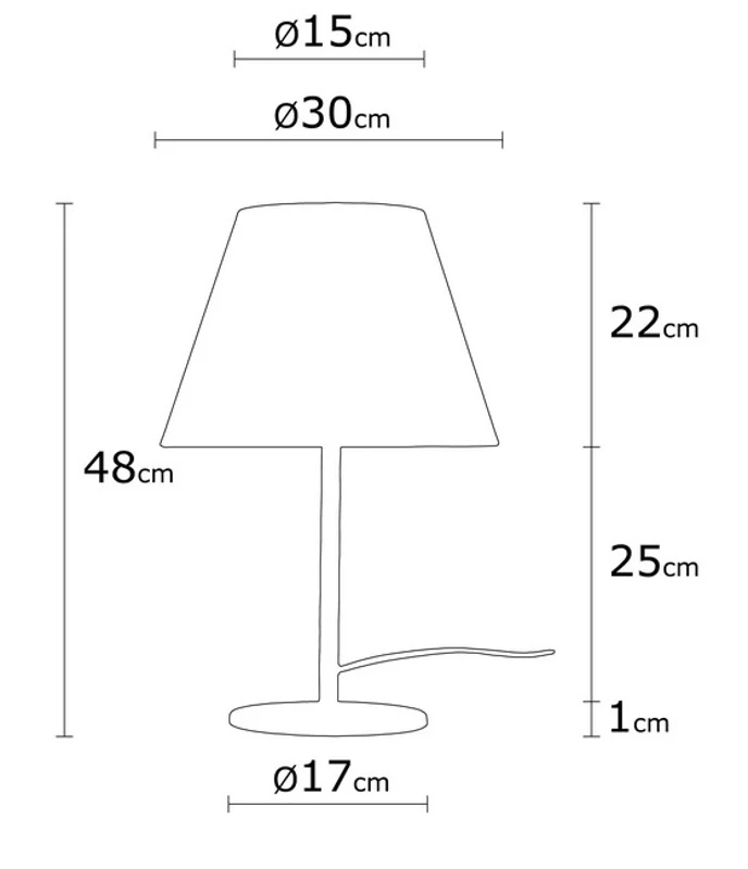 Homemania Lampada Da Tavolo Way Surf W30xD30xH48 cm Bianco, Rosso