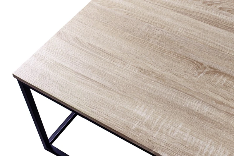 Homemania Tavolino Da Caffè Pictor Nero, Legno W130xD70xH45 cm