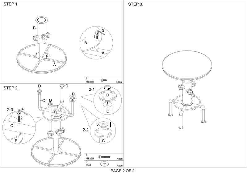 Tavolo Bar Fifth Avenue Ø Cm 81.3X106.8