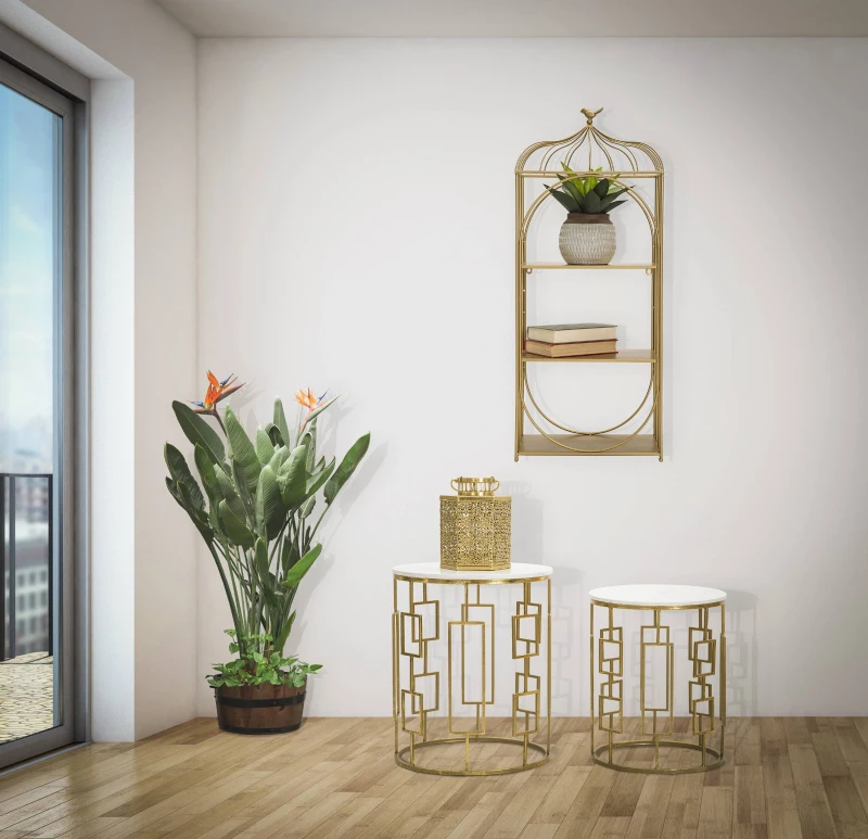 Gabbietta Da Muro Con Mensole Cm 38X22X92