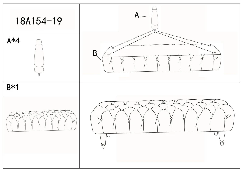 Puff Chantal Bordeaux Cm 149.5X40.5X43