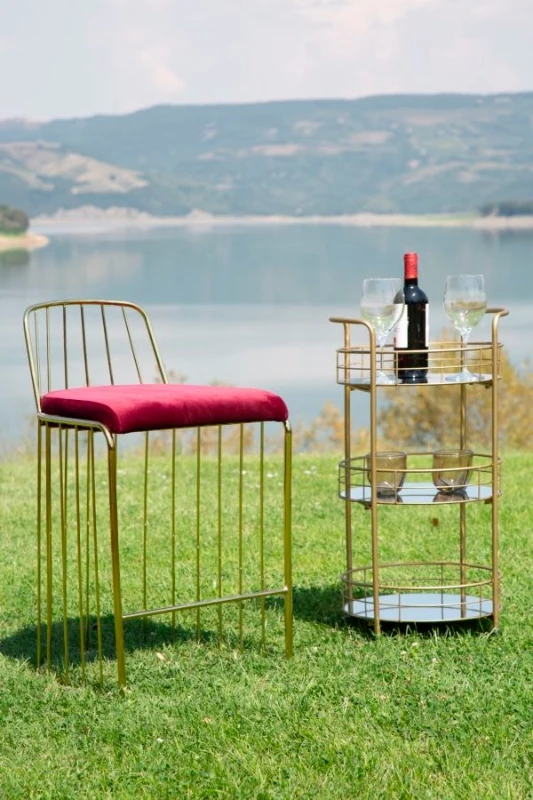 Carrello Glam Rotondo Cm Ø 38X77.5