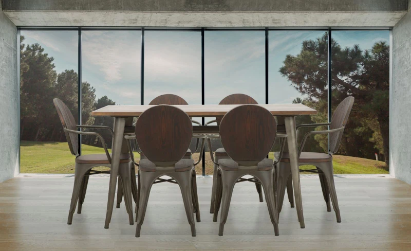 Sedia Harlem Cm 54X51X83 Set 2 Pz (Altezza Seduta Cm 43）