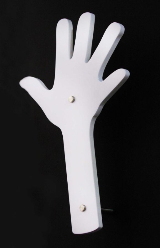 Appendiabiti Da Muro Finger Bianco Cm 26X40 