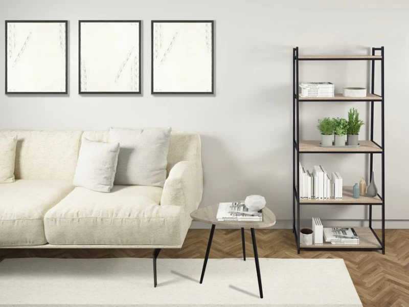 Homemania Libreria Pictor Nero, Legno W60xD30xH140 cm