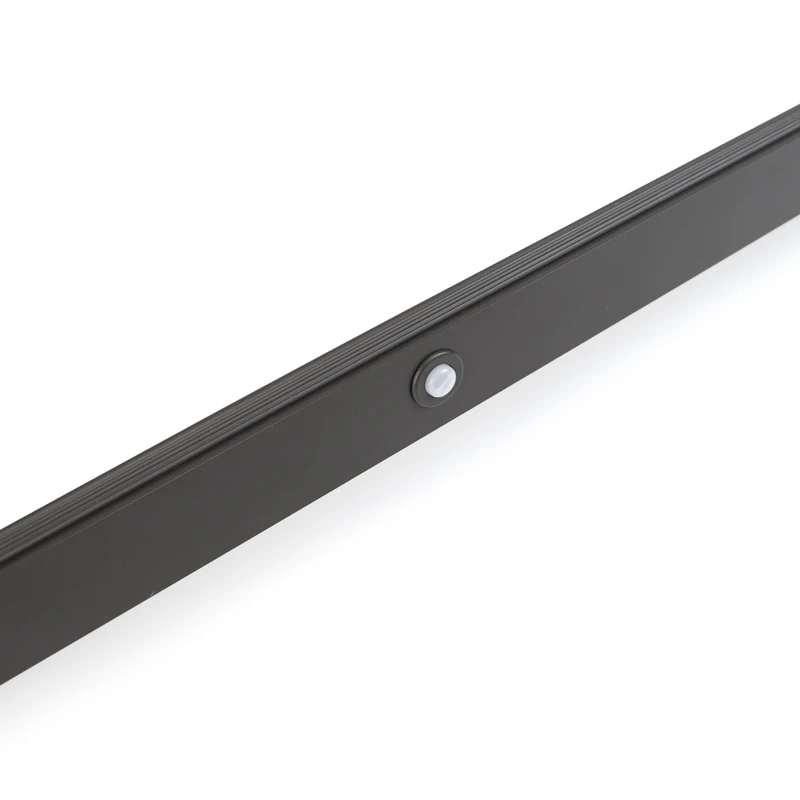 Emuca Barra appendiabili per armadi Castor con luce LED, batteria rimovibile e sensore di movimento, 1.158, Verniciato moka