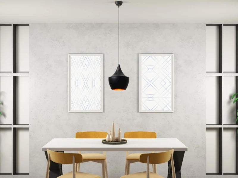 Homemania Lampada A Sospensione Metal Black W23xD23xH126 cm Nero, Oro